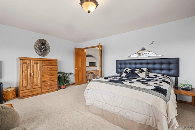 view of carpeted bedroom