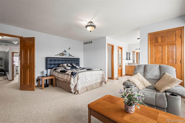 view of carpeted bedroom