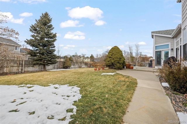 view of yard with a patio