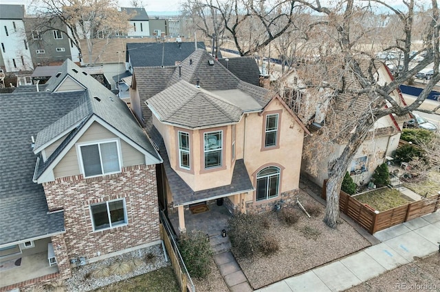 drone / aerial view featuring a residential view