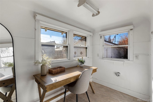 home office featuring plenty of natural light