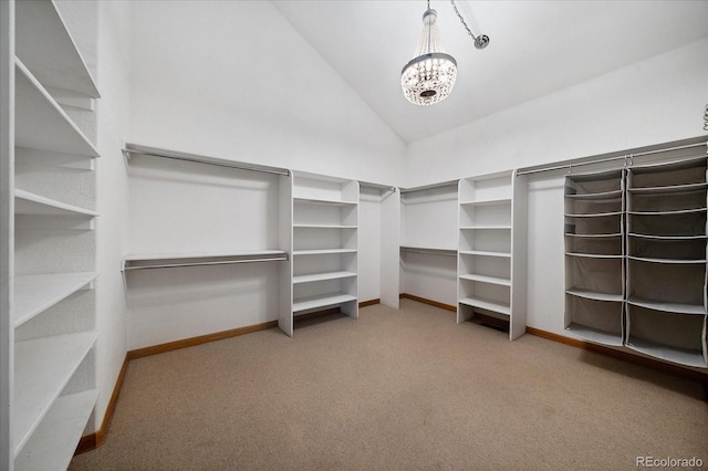 26452 Wolverine Trl, Evergreen, CO 80439 - walk in closet with carpet floors and high vaulted ceiling