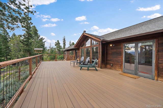 26452 Wolverine Trl, Evergreen, CO 80439 - deck with french doors