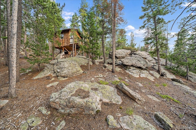 26452 Wolverine Trl, Evergreen, CO 80439 - view of yard featuring a wooden deck