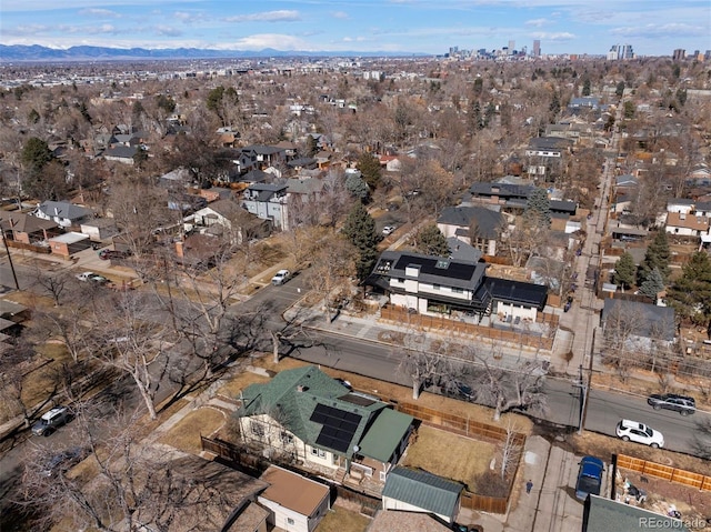 bird's eye view with a residential view