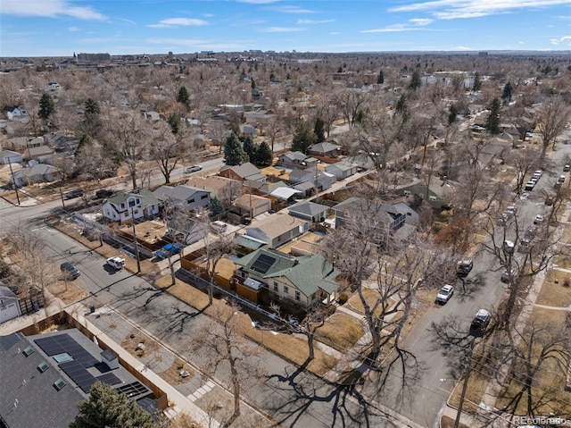 drone / aerial view with a residential view