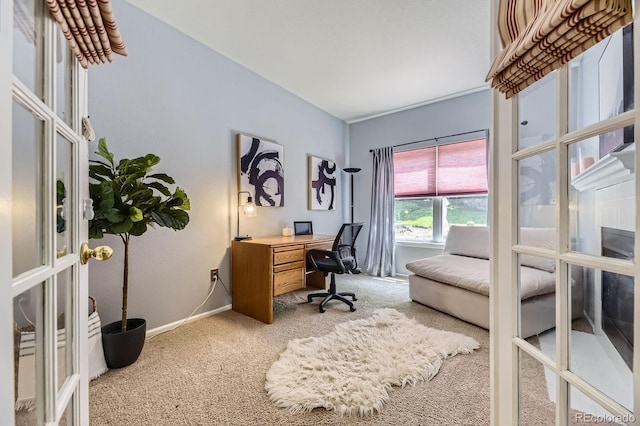 10330 Lions Path, Lone Tree, CO 80124 - carpeted office featuring french doors and baseboards