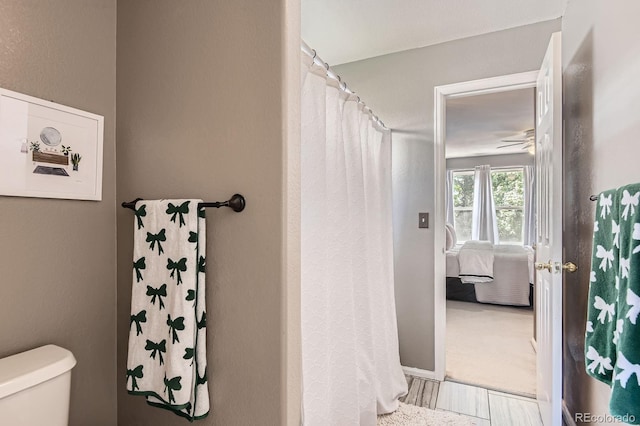 10330 Lions Path, Lone Tree, CO 80124 - bathroom with toilet and a ceiling fan
