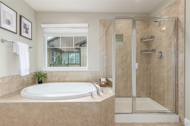 676 Fossil Bed Cir, Erie, CO 80516 - full bathroom featuring a garden tub and a stall shower