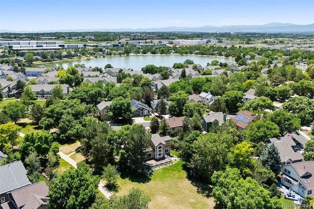 1473 E 130th Dr, Thornton, CO 80241 - aerial view of residential area with a water and mountain view