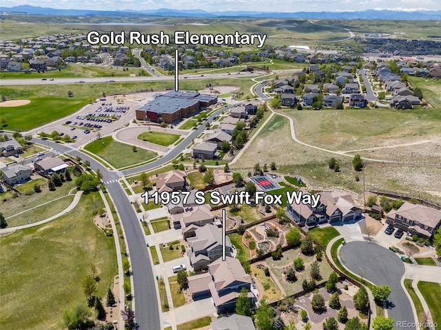 11957 S Swift Fox Way, Parker, CO 80134 - aerial overview of property's location featuring nearby suburban area