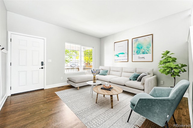 1248 Button Rock Dr, Longmont, CO 80504 - living area with wood finished floors and baseboards