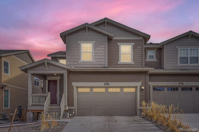 view of front facade with a garage