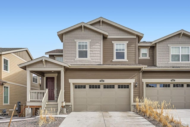 craftsman-style home with a garage