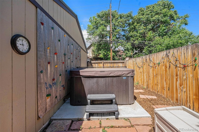 2831 N Humboldt St, Denver, CO 80205 - fenced backyard featuring a hot tub