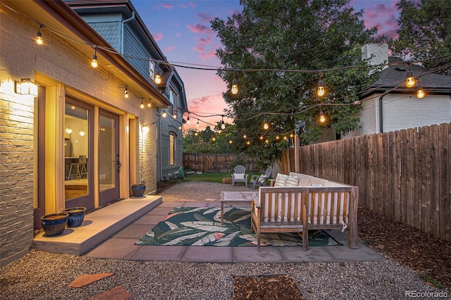 2831 N Humboldt St, Denver, CO 80205 - fenced backyard with a patio and an outdoor hangout area