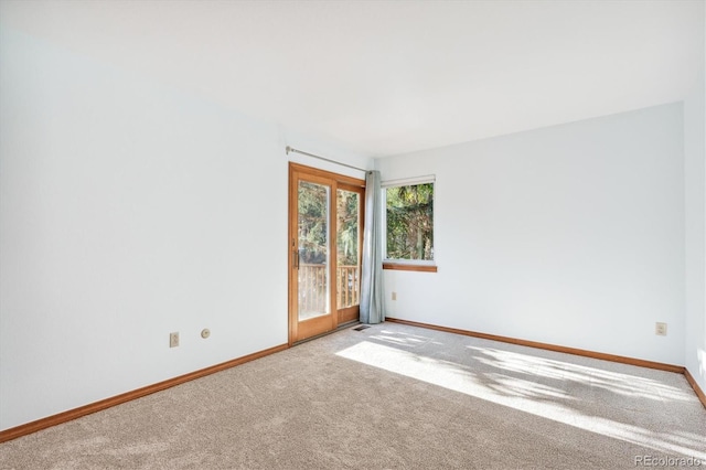 view of carpeted empty room