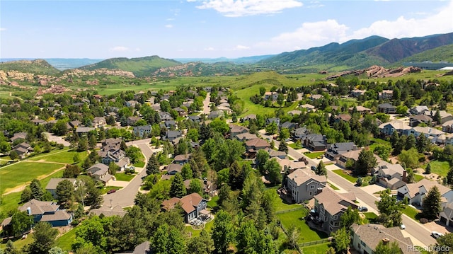 10 Sand Cherry, Littleton, CO 80127 - aerial perspective of suburban area with a mountainous background