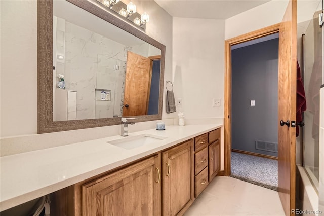 6588 S Oak Cir, Littleton, CO 80127 - bathroom with vanity and a shower