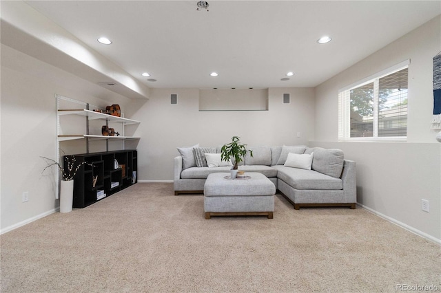 9169 Fox Fire Way, Highlands Ranch, CO 80129 - carpeted living area with recessed lighting and baseboards
