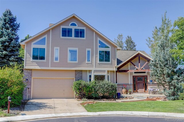 view of front of home featuring a garage