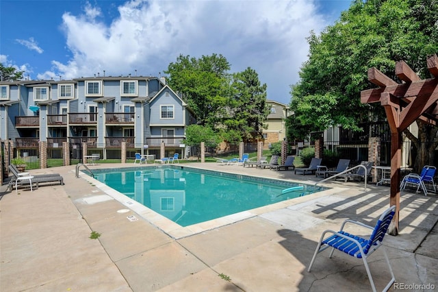 1885 S Quebec Way Unit A16, Denver, CO 80231 - community pool with a patio and a residential view