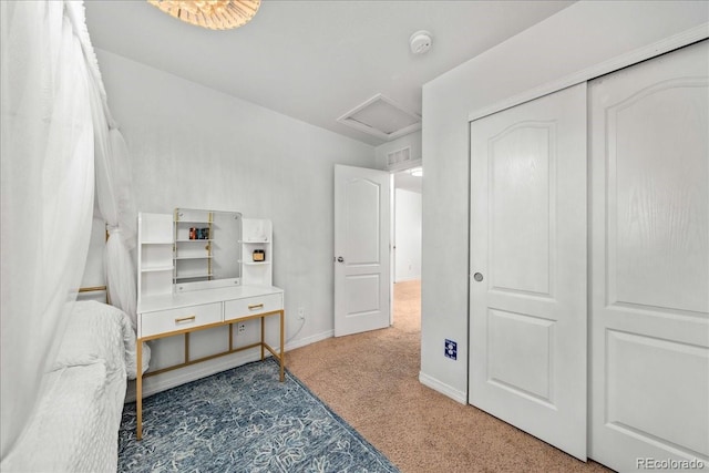 12972 Uinta Ct, Thornton, CO 80602 - carpeted bedroom with attic access, a closet, and baseboards
