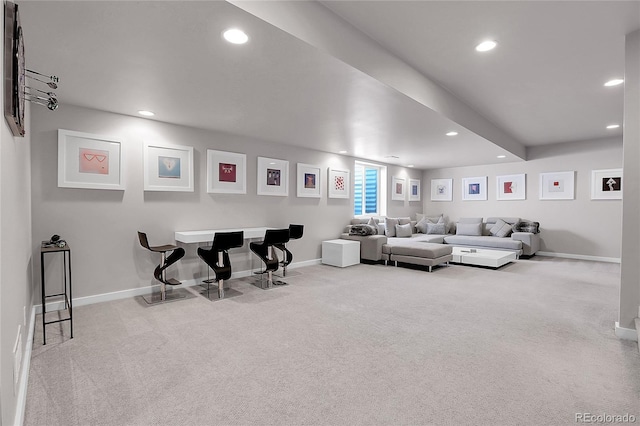 4156 Vrain St, Denver, CO 80212 - living area with carpet flooring and recessed lighting