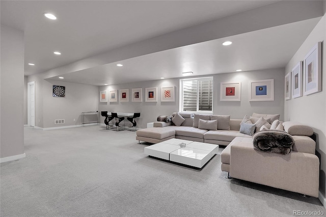 4156 Vrain St, Denver, CO 80212 - living area with recessed lighting and carpet flooring