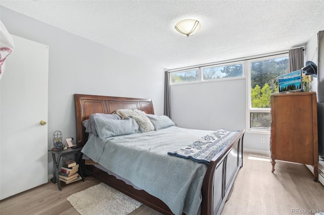 11827 Brook Rd, Golden, CO 80403 - bedroom with light wood-style floors and a textured ceiling