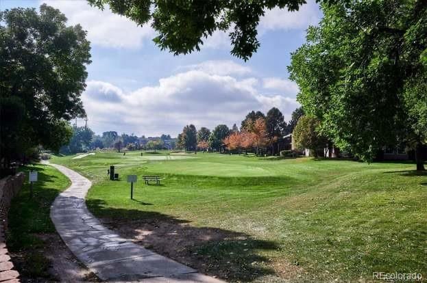 2951 W Riverwalk Cir Unit N, Littleton, CO 80123 - surrounding community with a lawn and golf course view