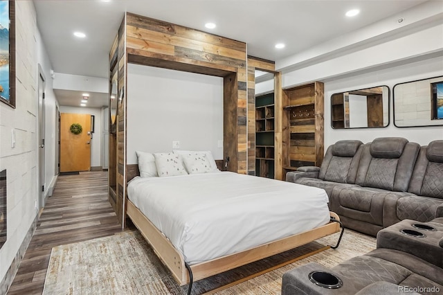 645 S Park Ave Unit 302, Breckenridge, CO 80424 - bedroom with recessed lighting and wood finished floors