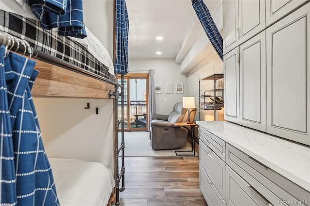 645 S Park Ave Unit 302, Breckenridge, CO 80424 - bedroom with wood finished floors and recessed lighting