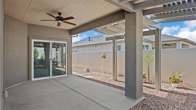 681 Eadin Ln, Grand Junction, CO 81504 - view of patio with a ceiling fan and a pergola