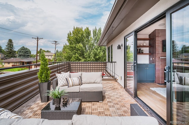 balcony featuring an outdoor hangout area