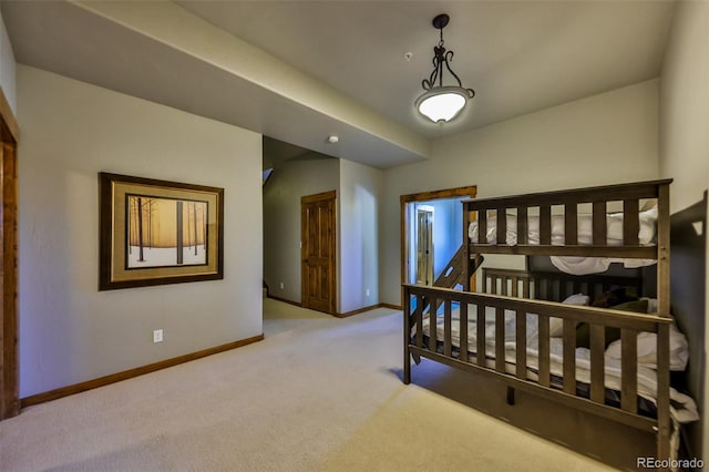 view of carpeted bedroom