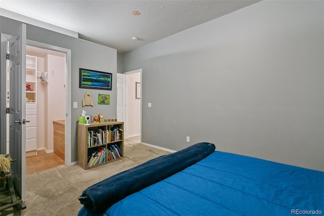 bedroom with carpet