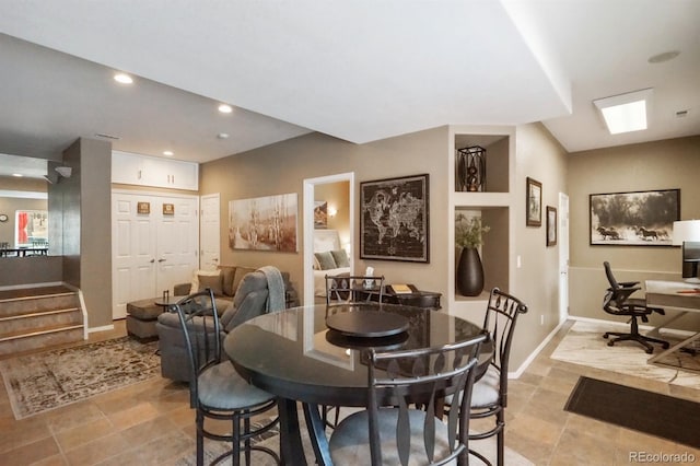 view of tiled dining room