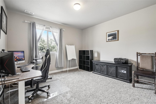 office area with carpet floors