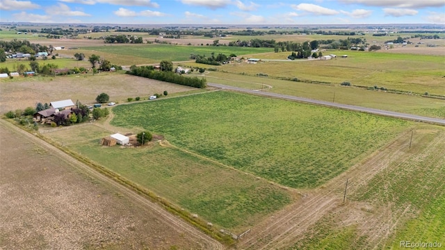 bird's eye view featuring a rural view