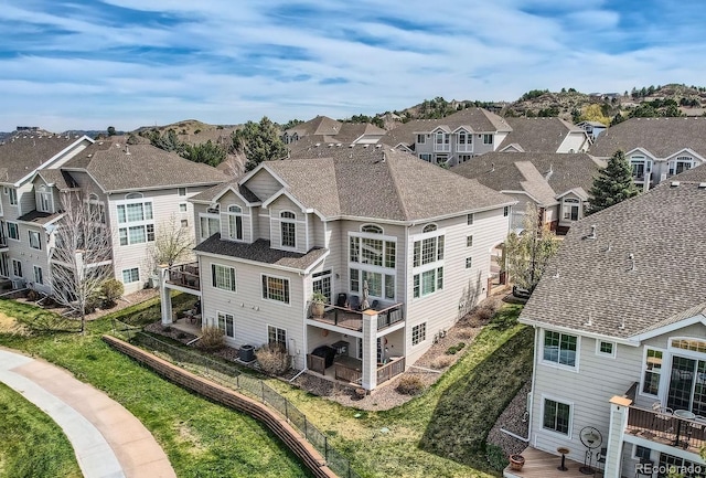 drone / aerial view featuring a residential view