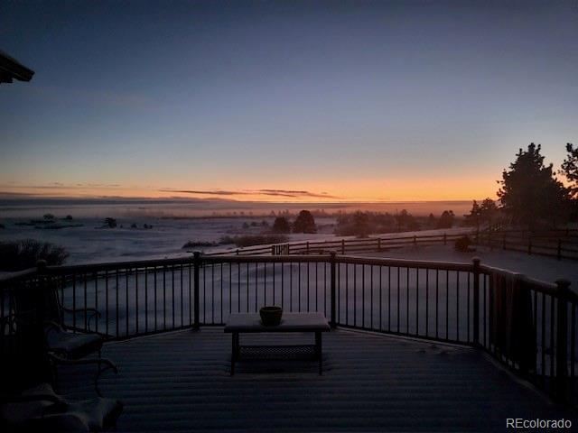 view of deck at dusk