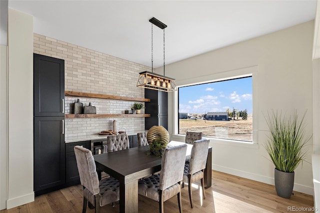 dining room featuring light wood-type flooring