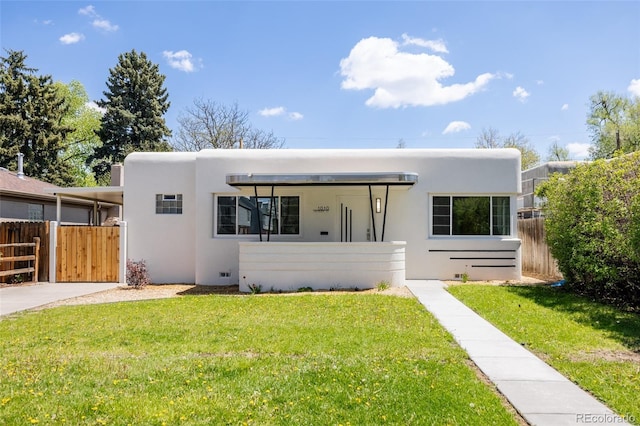 view of front of home with stucco siding