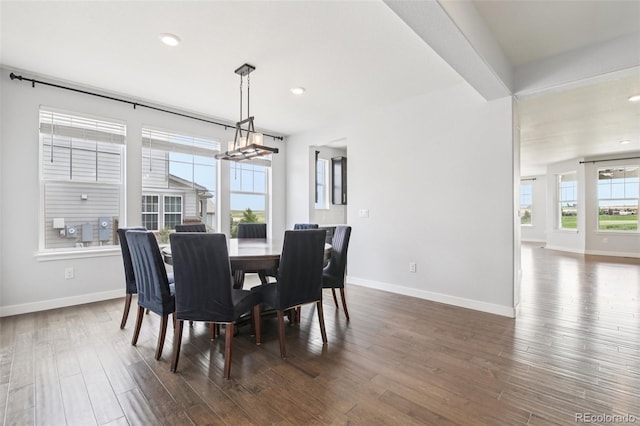 27196 E Alder Dr, Aurora, CO 80016 - dining area featuring dark wood finished floors and recessed lighting