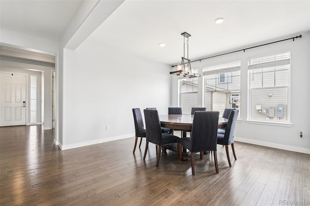 27196 E Alder Dr, Aurora, CO 80016 - dining space with dark wood-type flooring and recessed lighting