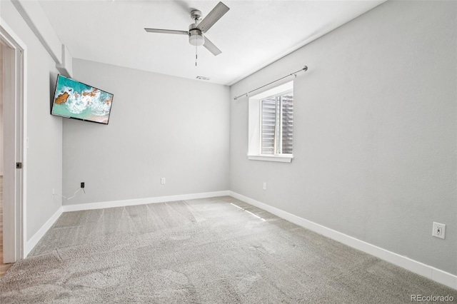 27196 E Alder Dr, Aurora, CO 80016 - spare room featuring a ceiling fan and carpet floors