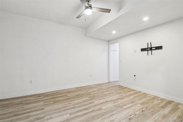 27196 E Alder Dr, Aurora, CO 80016 - spare room with light wood finished floors, a ceiling fan, and recessed lighting