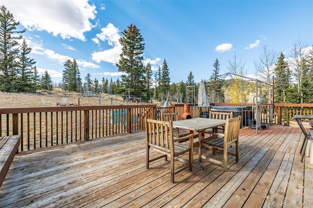 view of wooden terrace