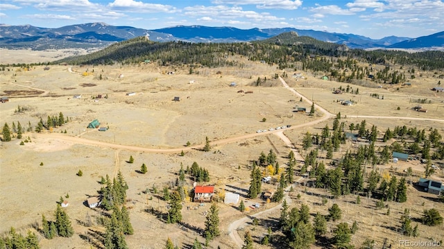 bird's eye view featuring a mountain view